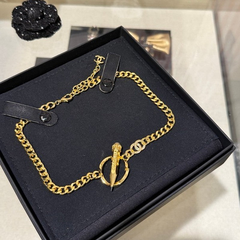 18K  Chanel 25K Pen Choker Necklace